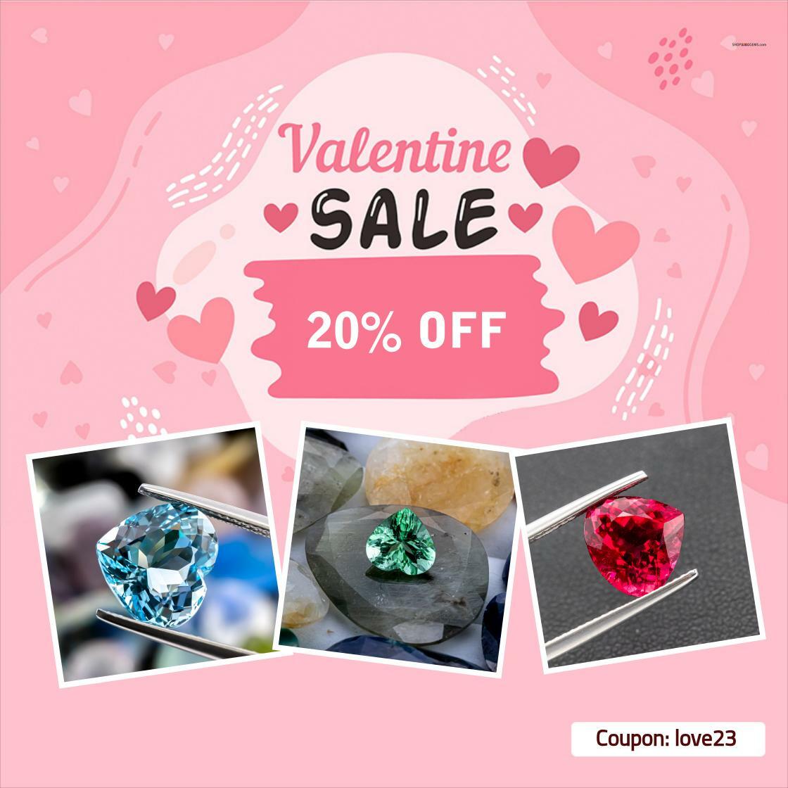 Last Minute Valentines Day Shopping? Get 20% OFF at shoprmcgems.com