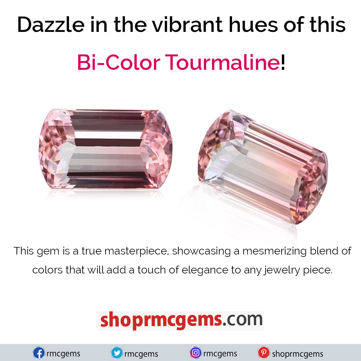 Dazzle in the vibrant hues of this Bi-Color Tourmaline! 💎