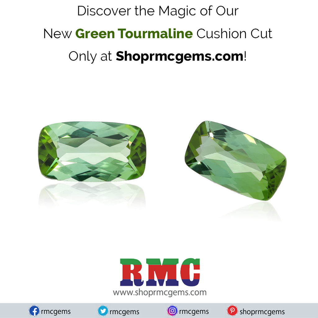 Discover the Magic of Our New Green Tourmaline Cushion Cut – Only at Shoprmcgems! ✨