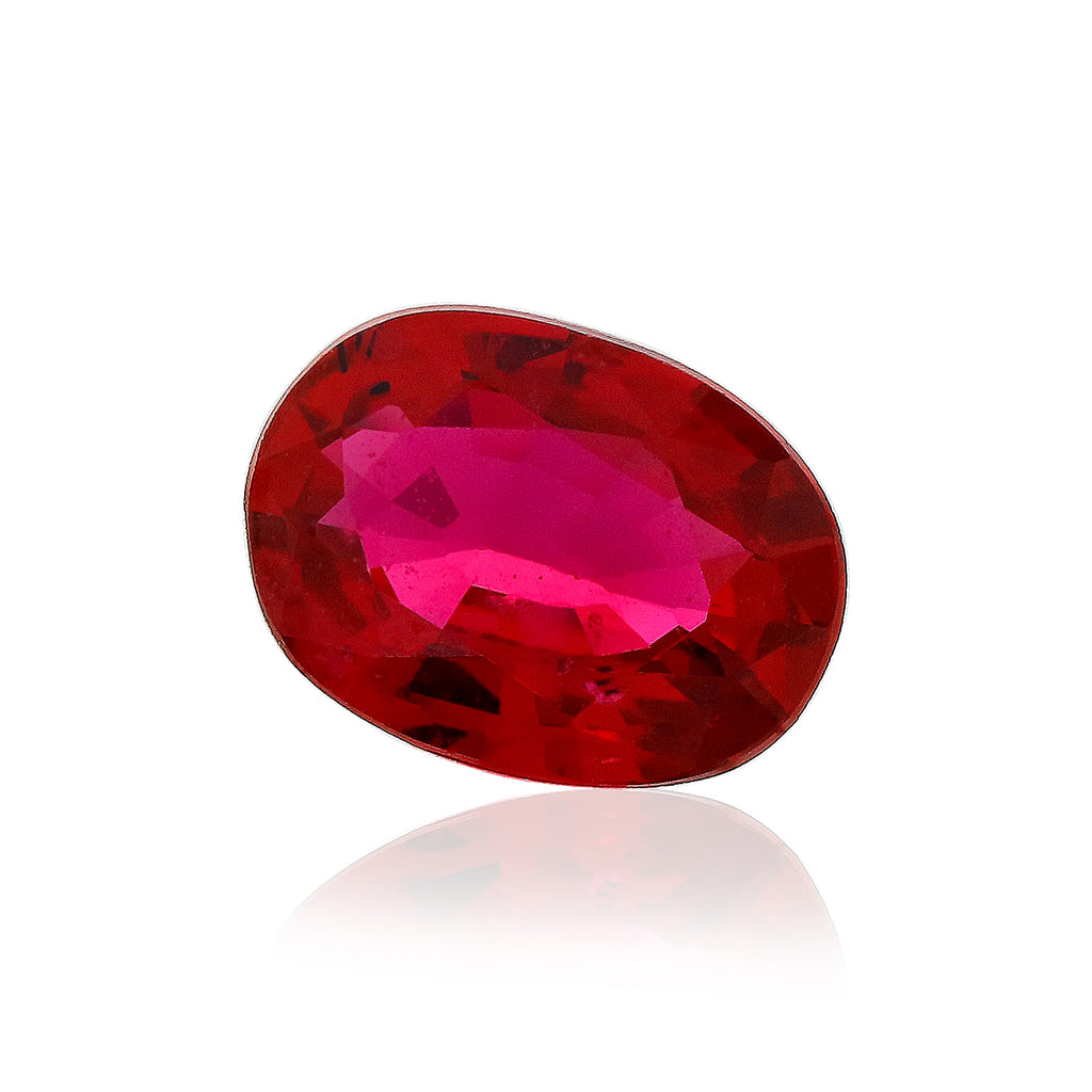 Explore the captivating charm of the 0.82 CT 7X5.1 MM Oval Cut Natural Ruby at shoprmcgems.com