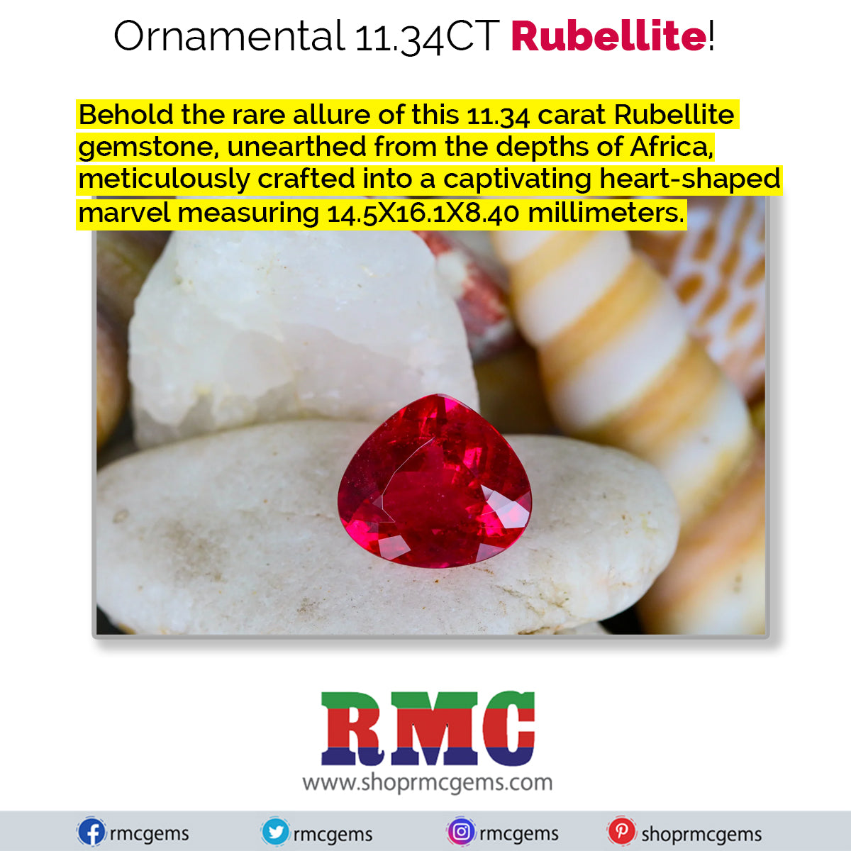 Ornamental 11.34CT Rubellite