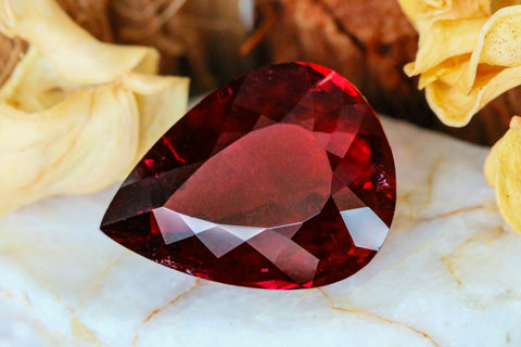 Rubellite 27.82 CT Pear - shoprmcgems