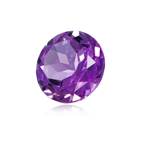 3.90 Ct Brazilian Amethyst 11 MM Round- Stock Unlimited Side View