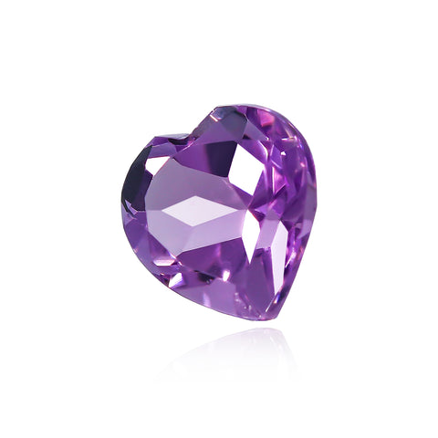 0.86 Ct Amethyst 6 MM Heart Cut - Stock Unlimited Side View