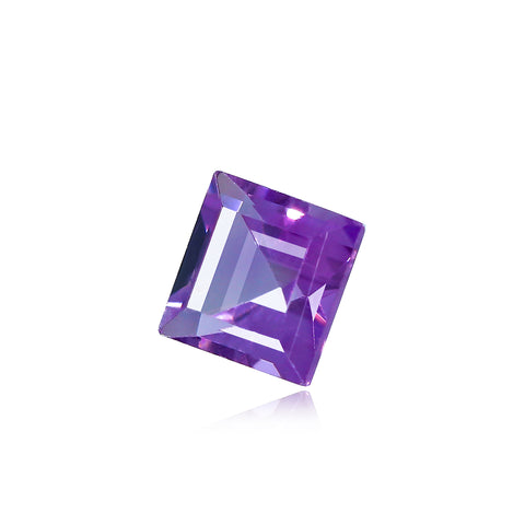 0.21 Ct Brazilian Amethyst 4MM Square - Stock Unlimited Side View