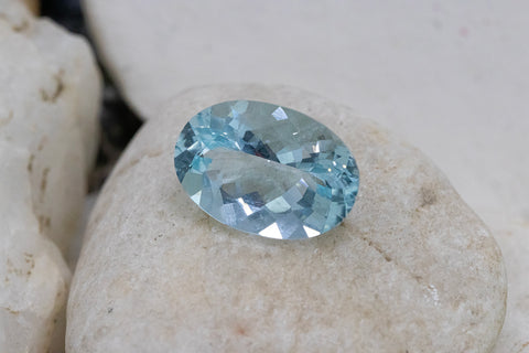 Aquamarine 7.19 CT 15.9X11.3 MM Oval