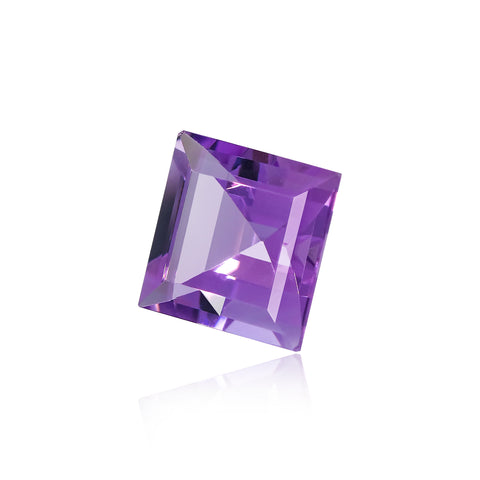 4.09 Ct. Brazilian Amethyst 10MM Square - Unlimited Stock Side View