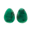 Emerald Pear Shape 23.09X16.77X4.20 MM (9.25 cts), 22.78X16.80X4.40 MM (9.40 cts) 2PCS