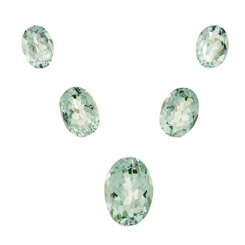 Green Amethyst Layout (Prasiolite) 23X16, 17X12.50,14X10.50 Oval - shoprmcgems