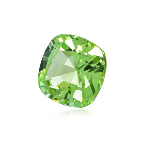 Green Tourmaline 4.18CT Cushion Side View - shoprmcgems