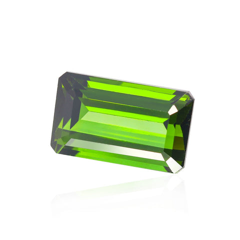 Green Tourmaline 7.08 CTS 14.1X8.6X6.6 MM Octagon Cut Side View
