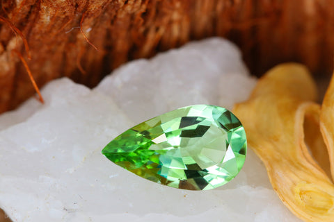 Green Tourmaline 2.88CT Pear - shoprmcgems