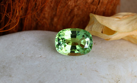 Green Tourmaline 2.98CT Cushion - shoprmcgems