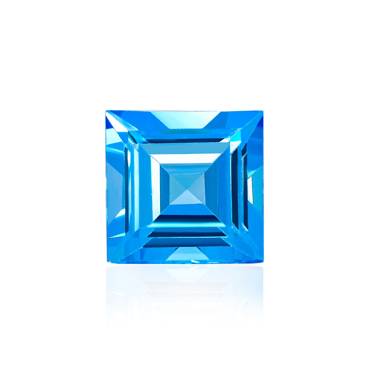 Swiss Blue Topaz 6MM Square Cut - Stock Unlimited