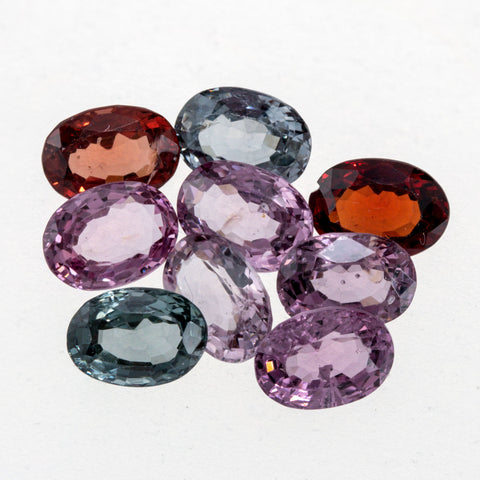 Beautiful Fine Multi Spinal Lot 9.10 Ct Oval Cut 7x5 mm Gemstones RMCGEMS 
