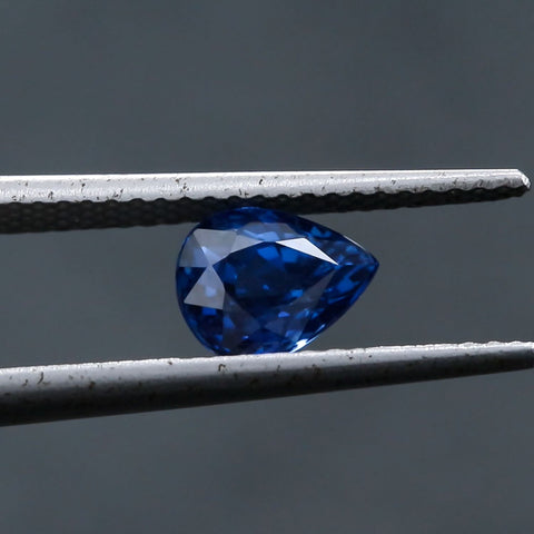 Blue Sapphire 1.12 ct 6.70X5.20 mm Pear Cut Gemstone RMCGEMS 
