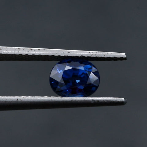 Blue Sapphire 1.17 ct 6X5 mm Oval Cut Gemstone RMCGEMS 