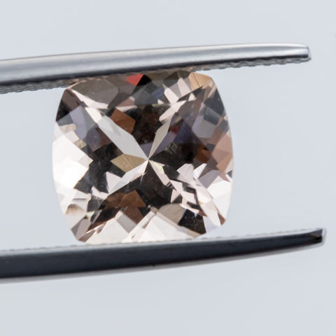 Morganite Cusshion Cut 10 MM 3.65 CTS Gemstones RMCGEMS 