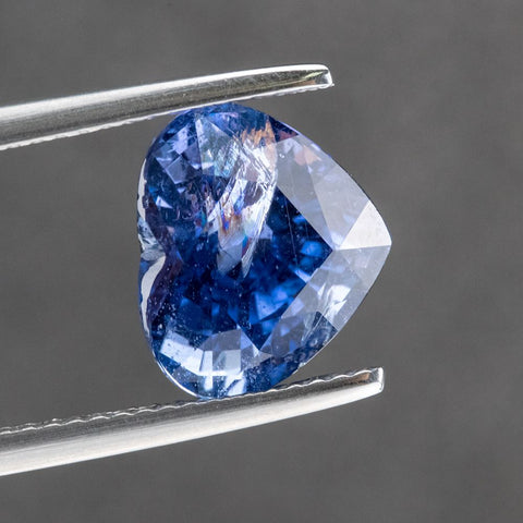 Natural Blue Sapphire 6.13 ct Heart Shape 9.5x11x7.5 MM Gemstone RMCGEMS 