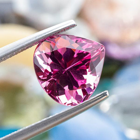 Shining Loupe Clean Pink Tourmaline 3.96 CT 10 MM Heart Shape Exclusive collection RMCGEMS 