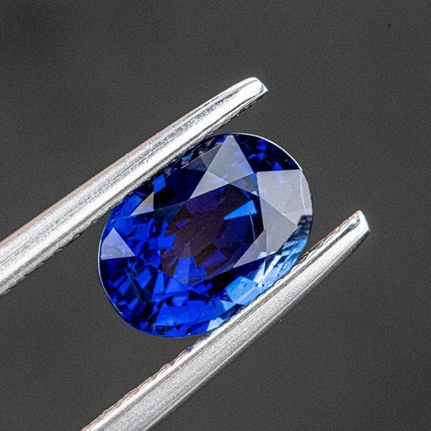 Sparkling Royal Blue Natural Sapphire 2.27 ct 9X6.5X4.8 MM Oval Gemstone RMCGEMS 