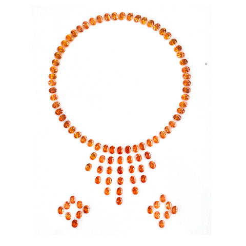 Spessartite Layout Oval 7X5MM 96 PCS 116.84 CT. Mined In Mozambique.