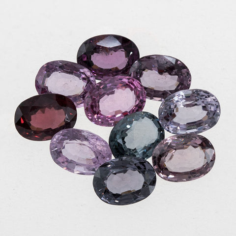 Stunning Natural Multi Spinal Lot 15.10 Ct Oval Cut 8X6 MM Gemstones RMCGEMS 
