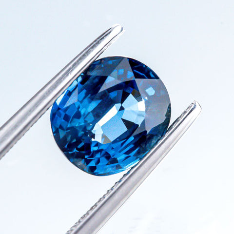 Unheated Fine Blue Sapphire 3.58 ct 9.3X8X5.3 MM Oval Gemstone RMCGEMS 