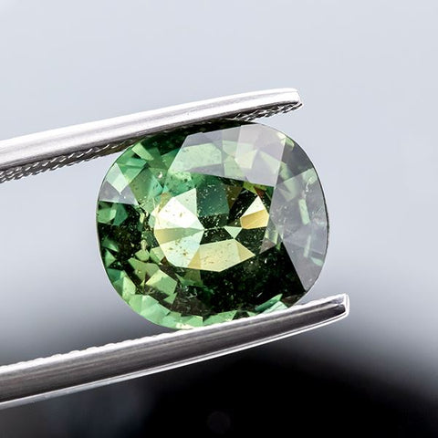 Vivid Natural Green Sapphire 5.18 ct 11x10x5.5 mm Cushion Gemstone RMCGEMS 