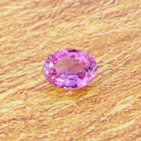 Vivid Pink Sapphire Sapphire 1.47CTs. 8X6x3.5 mm Oval Gemstone RMCGEMS 