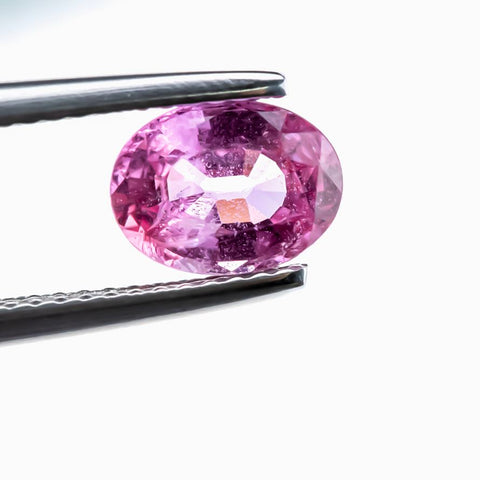 Vivid Pink Sapphire Sapphire 1.47CTs. 8X6x3.5 mm Oval Gemstone RMCGEMS 