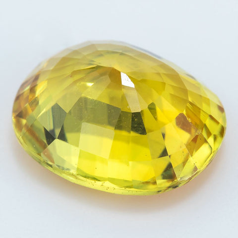 Yellow Sapphire 6.88 ct 12.50X10.50 mm Oval Gemstone RMCGEMS 