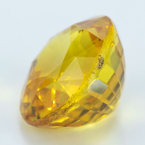 Yellow Sapphire 6.93 ct 11 X10.20 mm Oval Gemstone RMCGEMS 