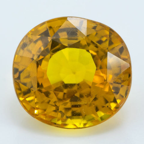 Yellow Sapphire 6.93 ct 11 X10.20 mm Oval Gemstone RMCGEMS 
