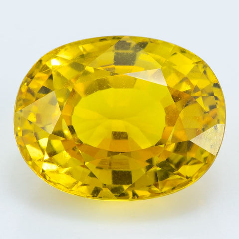Yellow Sapphire 7.24 ct 12.20X9.70 MM Oval Gemstone RMCGEMS 
