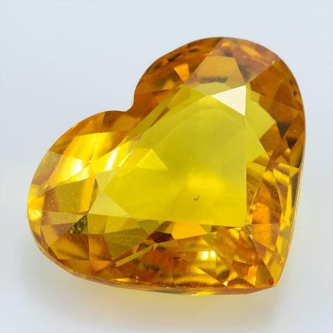 Yellow Sapphire 8.84 ct 14X11.50 mm Heart Gemstone RMCGEMS 