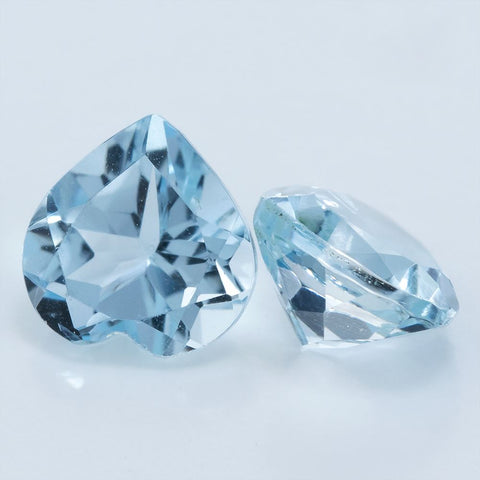 1.32 CT Aquamarine 6 MM Heart Shape Exclusive collection RMCGEMS 