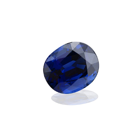 Blue Sapphire 7.04 CT 11.66X9.96X7.06 MM Oval Cut Unheated GIA Certified - shoprmcgems