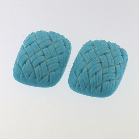 22.10 CT Turquoise Cushion Shape Carving cut 18X13 MM - shoprmcgems