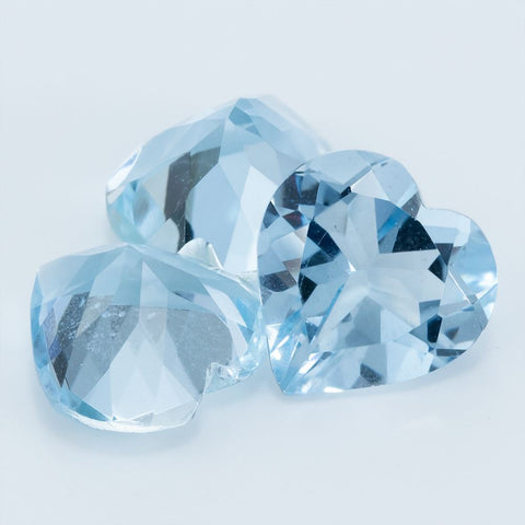 2.90 CT Natural Aquamarine 7 MM Heart Shape Exclusive collection RMCGEMS 