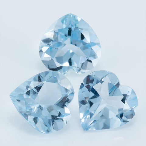 2.90 CT Natural Aquamarine 7 MM Heart Shape Exclusive collection RMCGEMS 