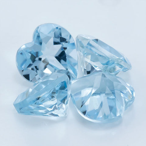 2.91 CT Aquamarine 6 MM Heart Shape Exclusive collection RMCGEMS 