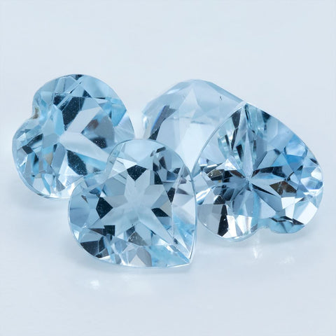 2.91 CT Aquamarine 6 MM Heart Shape Exclusive collection RMCGEMS 