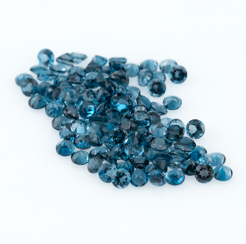 London Blue Topaz 16.06 CT 3.00 MM Round. - shoprmcgems