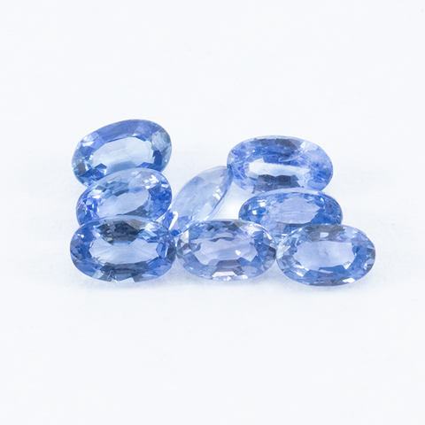 Natural Blue Sapphire 2.50 CT. Lot 8 Pcs cut 5X3 mm Oval - shoprmcgems