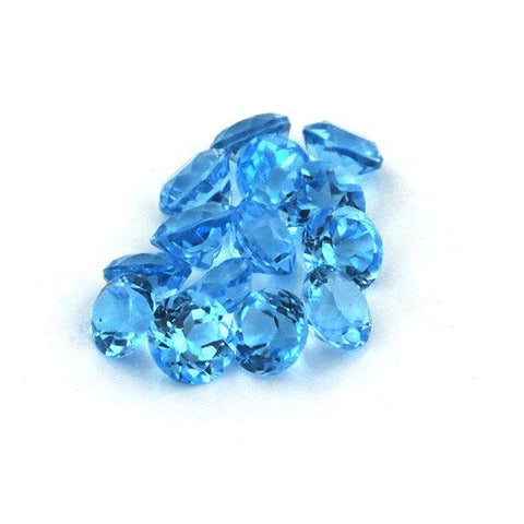3 MM Round Cut Lot Of Swiss Blue Topaz 2.02 CT Weight - Stock Unlimited - shoprmcgems