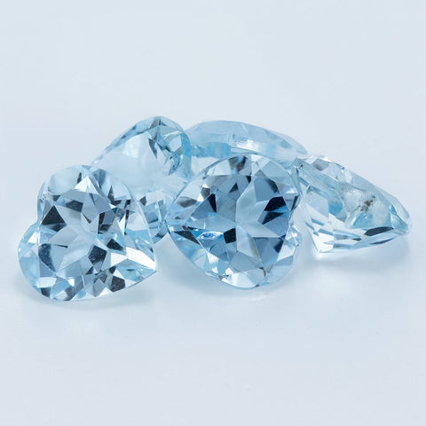 3.65 CT Aquamarine 6 MM Heart Shape Exclusive collection RMCGEMS 
