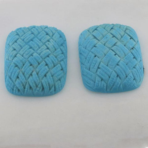 38.62 CT Turquoise Cushion Shape Carving cut 25X18 MM - shoprmcgems