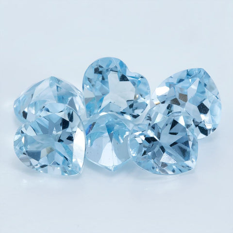 4.26 CT Aquamarine 6 MM Heart Shape. Exclusive collection RMCGEMS 