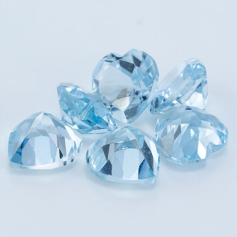 4.26 CT Aquamarine 6 MM Heart Shape. Exclusive collection RMCGEMS 